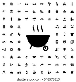 barbecue icon illustration isolated vector sign symbol