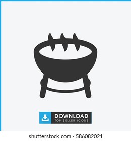barbecue icon illustration isolated vector sign symbol