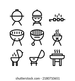 barbecue icon or logo isolated sign symbol vector illustration - Collection of high quality black style vector icons
