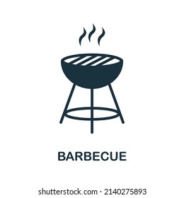 Barbecue icon. Monochrome simple Barbecue icon for templates, web design and infographics