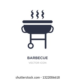 barbecue icon on white background. Simple element illustration from American football concept. barbecue sign icon symbol design.