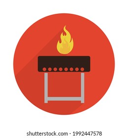 barbecue icon on a white background, vector illustration