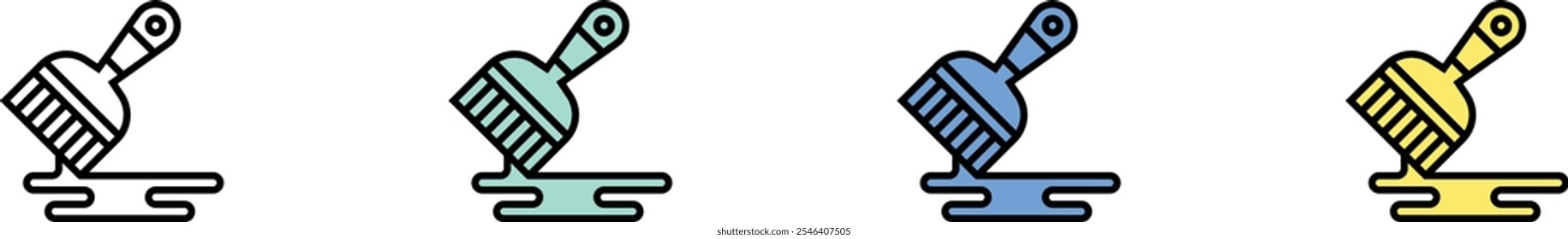 barbecue icon. Outline, Green, Blue and Yellow Style Design Isolated On White Background