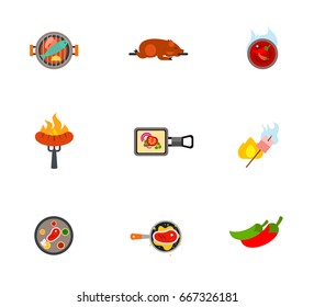 Barbecue icon set