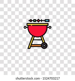 barbecue icon sign and symbol. barbecue color icon for website design and mobile app development. Simple Element from travel collection for mobile concept and web apps icon.