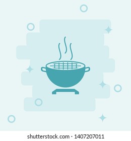 Barbecue Icon. Simple icon, blue colored icon illustration.