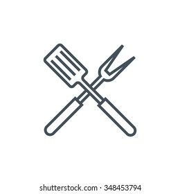 Barbecue icon suitable for info graphics, websites and print media. Vector, line icon.