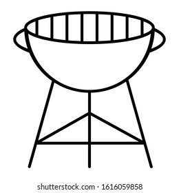 Barbecue Icon Symbol. Outline Style
