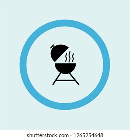 barbecue icon symbol. Premium quality isolated barbecue vector icon in trendy style. barbecue element.