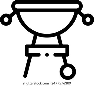 barbecue icon. Thin Linear Style Design Isolated On White Background