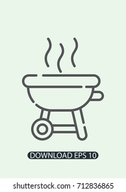Barbecue icon, Vector