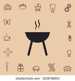 Barbecue icon, vector design element
