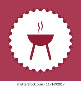 Barbecue icon, vector design element
