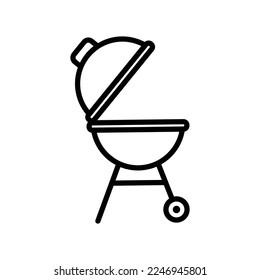 barbecue icon vector design template in white background