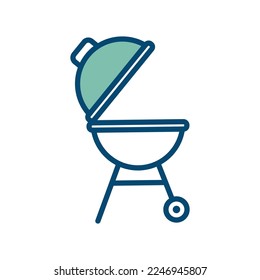 barbecue icon vector design template in white background