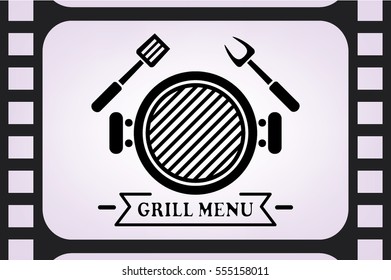 Barbecue icon vector illustration eps10. Isolated badge for website or app - stock infographics