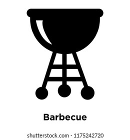 Barbecue icon vector isolated on white background, logo concept of Barbecue sign on transparent background, filled black symbol