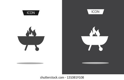 Barbecue Icon Vector isolated on white background.