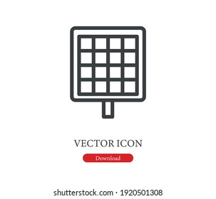 Barbecue icon vector. Linear style sign for mobile concept and web design. Symbol illustration. Pixel vector graphics - Vector