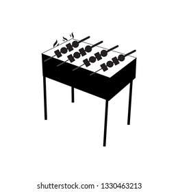 barbecue icon vector on white background, barbecue trendy filled icons from American football collection, barbecue simple element illustration