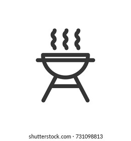 barbecue icon vector. outline style design