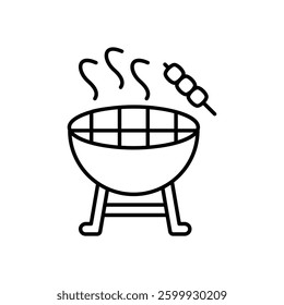 Barbecue icon vector stock illustration