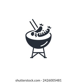 Barbecue icon. vector.Editable stroke.linear style sign for use web design,logo.Symbol illustration.