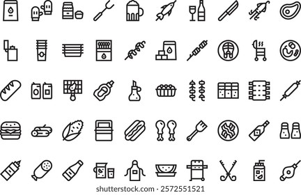 Barbecue icons High-Quality Vector Icons Collection with Editable Stroke. Ideal for Professional and Creative Projects.