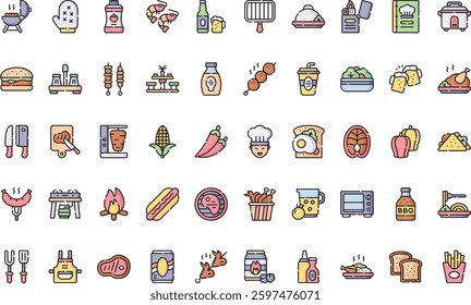 Barbecue icons High-Quality Vector Icons Collection with Editable Stroke. Ideal for Professional and Creative Projects.