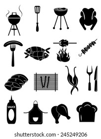 Barbecue icons set