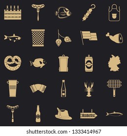 Barbecue icons set. Simple set of 25 barbecue vector icons for web for any design