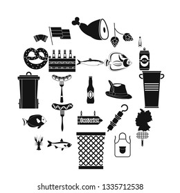 Barbecue icons set. Simple set of 25 barbecue vector icons for web isolated on white background