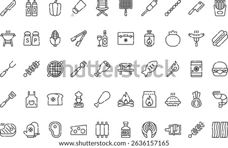 Barbecue icons icons Simple vector icon. Illustration symbol design template for web mobile UI element. 