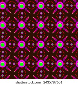 Patrón de ilustración de barbacoa con colores ligeramente oscuros utilizados para textiles o malong