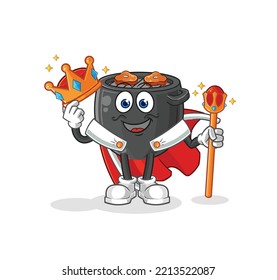 the barbecue king vector. cartoon character
