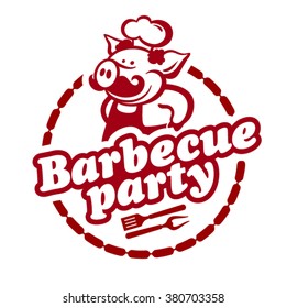 Barbecue label design.