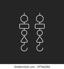 barbecue line icon