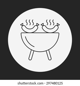 barbecue line icon