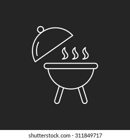barbecue line icon