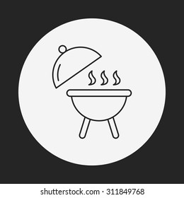 barbecue line icon