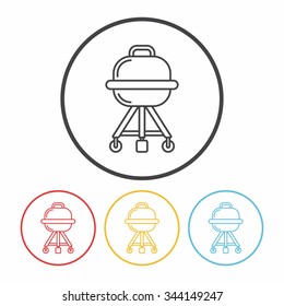 barbecue line icon