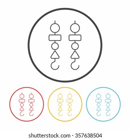 barbecue line icon