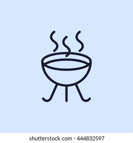 barbecue line icon