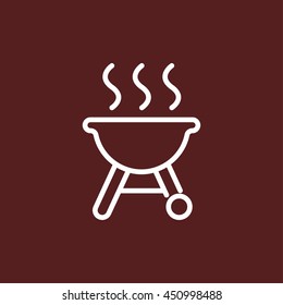 barbecue line icon