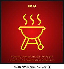 barbecue line icon