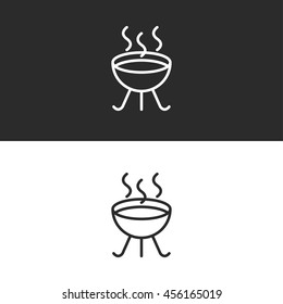 barbecue line icon