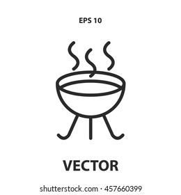 barbecue line icon