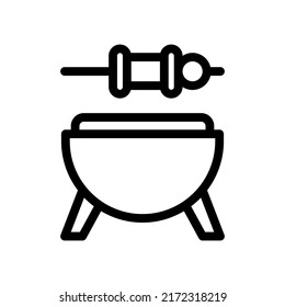 barbecue line icon illustration vector graphic
