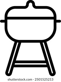 barbecue line icon illustration vector