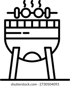 Línea de barbacoa Vector Icon Design